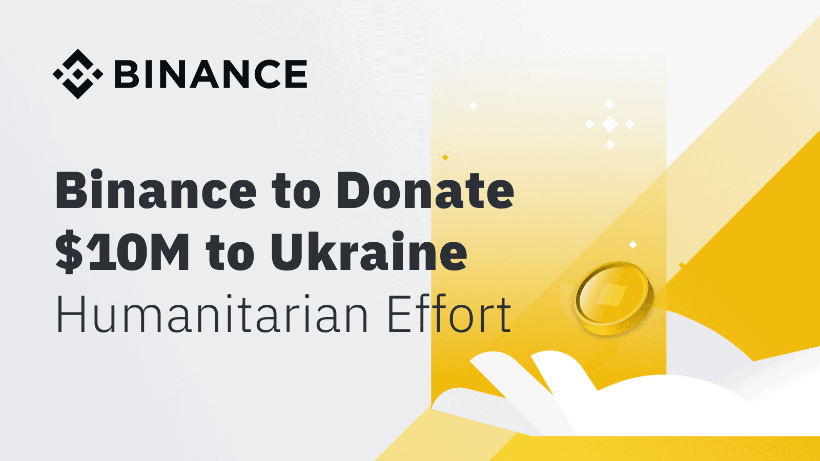 Binance Puts $10 Million Into Ukraine Emergency Relief Fund